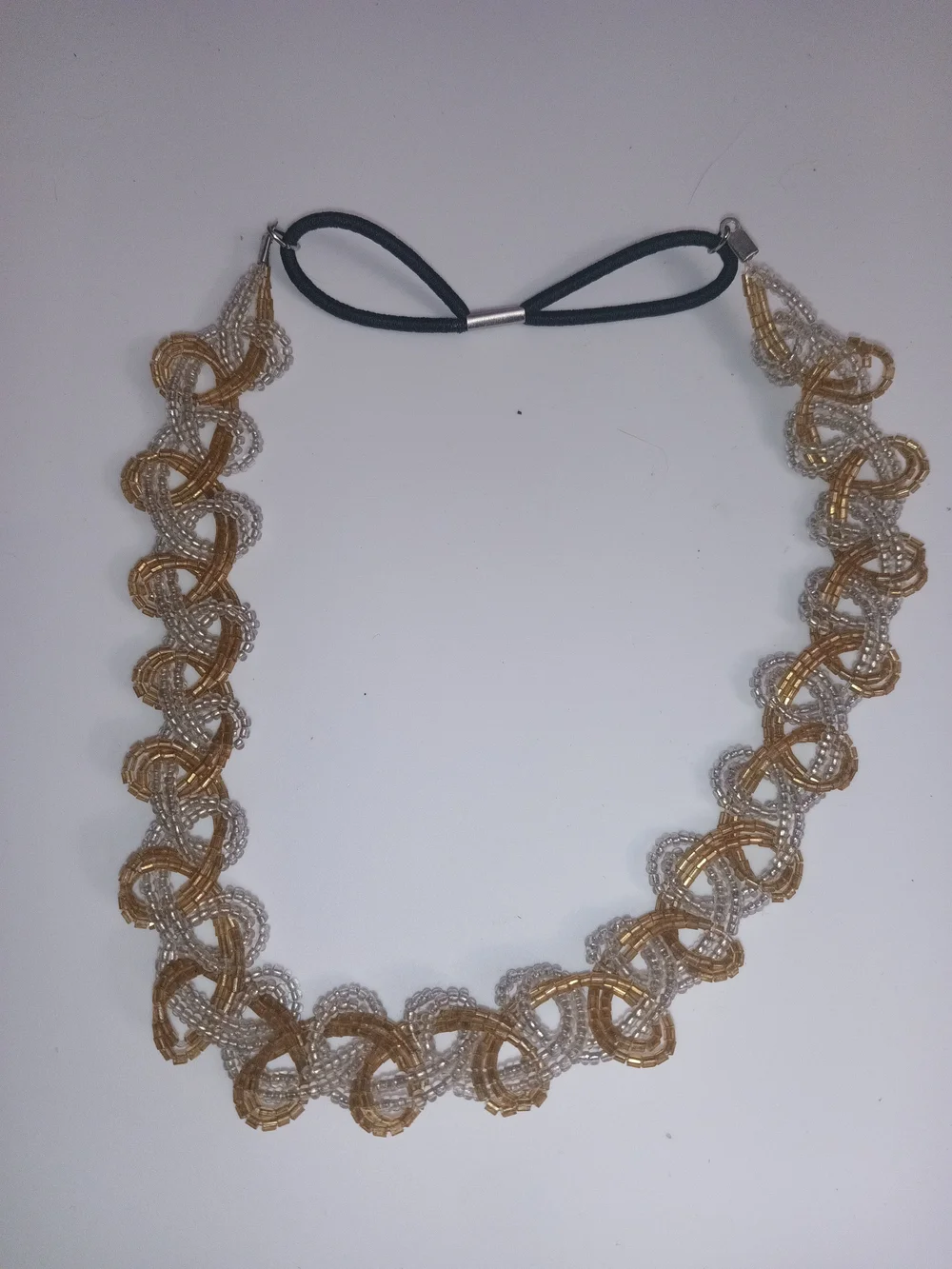 Gold and Silver Beaded Interlinked Headband